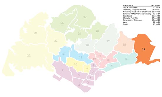 Singapore District Map