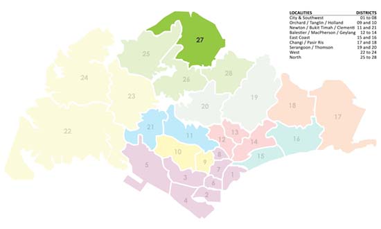 Singapore District Map