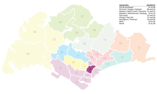 Singapore District Map