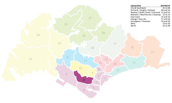 Singapore District Map
