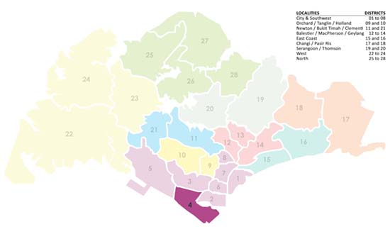 Singapore District Map