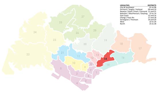 Singapore District Map