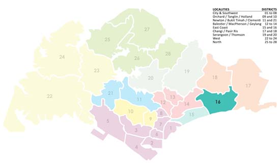 Singapore District Map