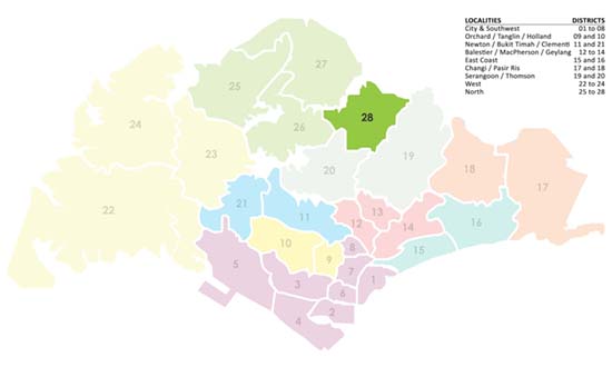 Singapore District Map
